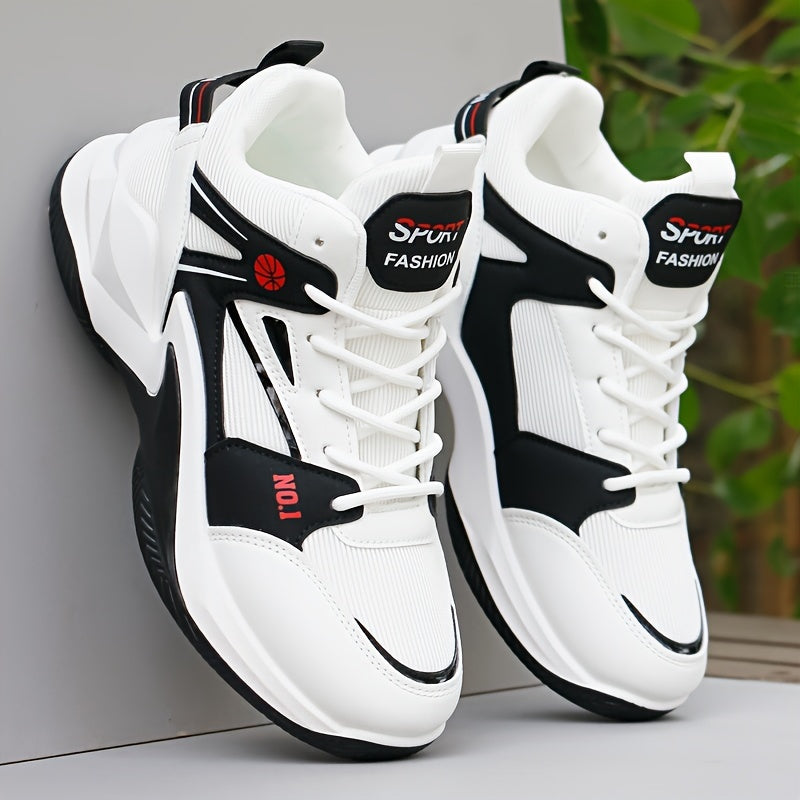Men's Colour Block High Top Basketball Shoes