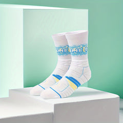 3Pairs Gameover Basketball Socks Men's Thickened Sports Crew Running Hikin