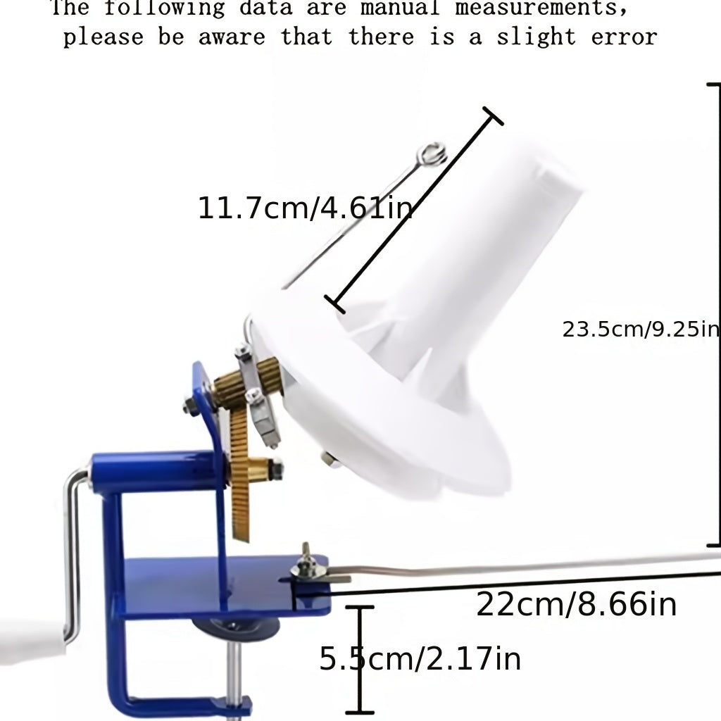Hand Operated Yarn Ball Winder for Crocheting - Helper for Yarn Collection