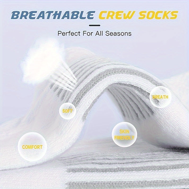 Men's Winter Sports Crew Socks Breathable Sweat Wicking