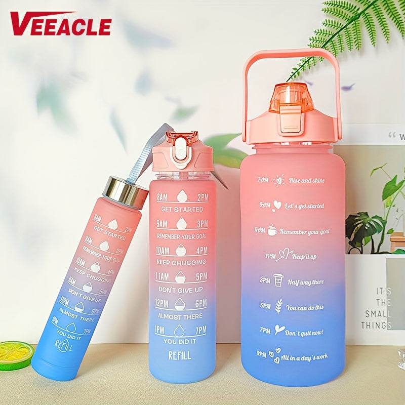 Motivational Water Bottle with Straw Leakproof Sports Cup