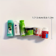 5pcs Shampoo & Conditioner Bottles Travel Size Set Mini House Accessories