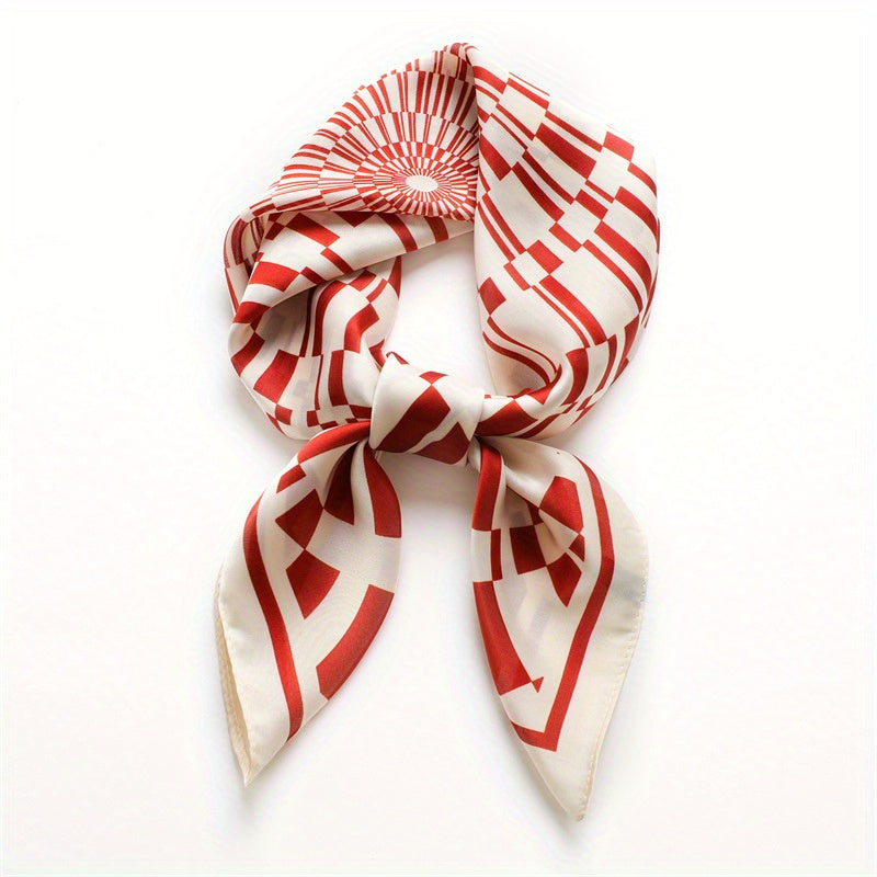Geometric Bandana Scarf Casual Shawl Wrap Polyester Hiphop Head Wrap
