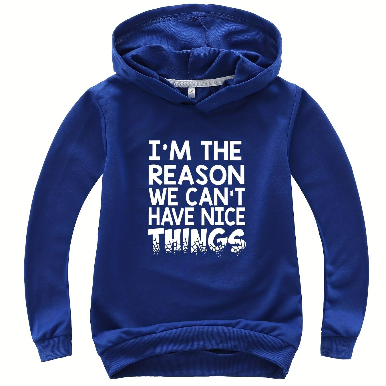 Funny 'We Can't Have Nice Things' Print Hoodie for Boys