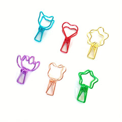 12pcs Hollow Out Paper Clips, Variety of Styles, Office School Household