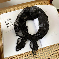 Fashionable Lace Triangle Scarf Hollow Out Thin Neck Scarf