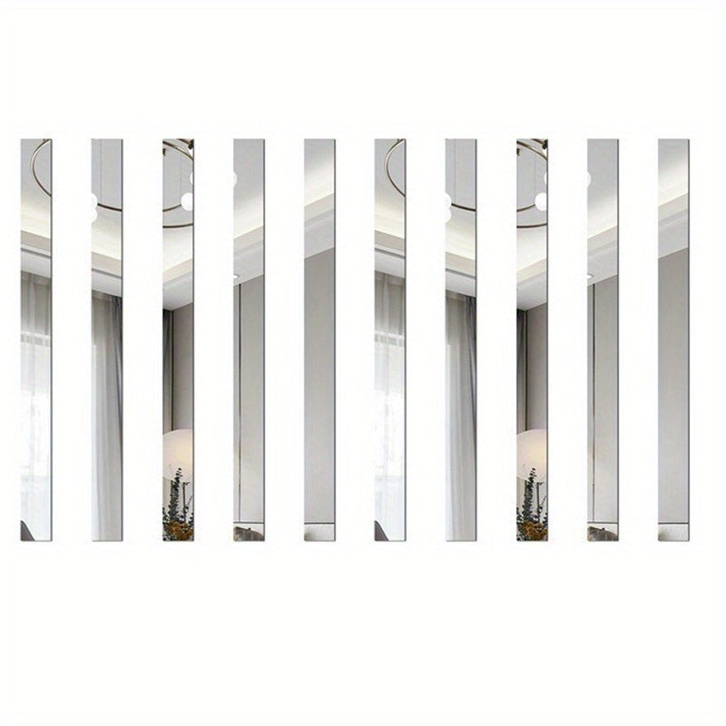 10PCS 19.5cm Wall Acrylic Decoration Strip Self Adhesive Stickers