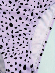 2pcs Leopard Print Swimsuit Set for Girls Summer Hawaii Gift