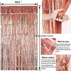 42pcs Rose Gold Bridal Party Supplies Set for Cake Decoration