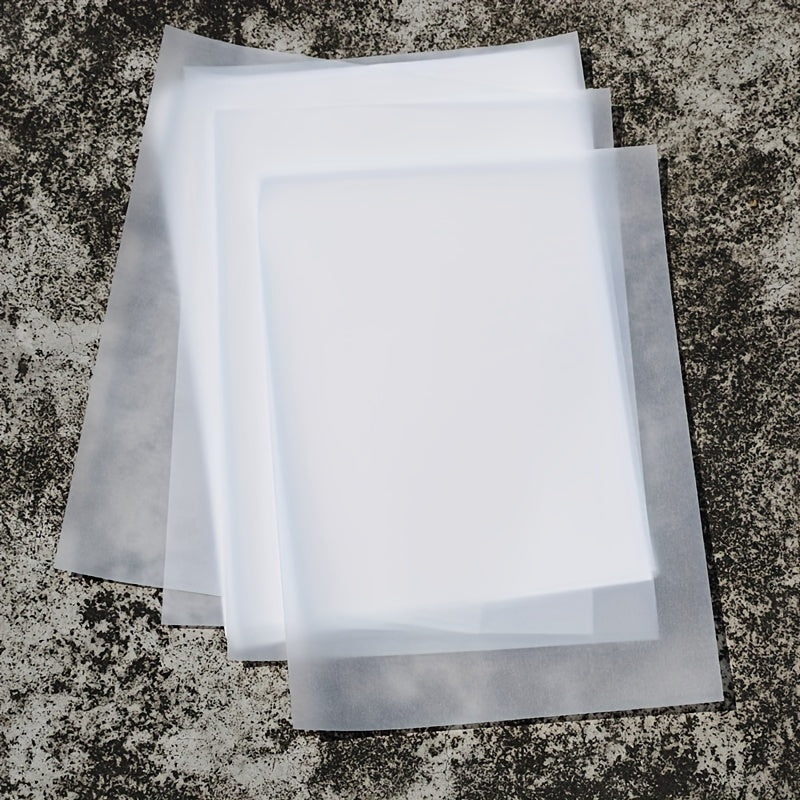 50pcs Sulfate Paper for Sketching, Drawing, Rubber Stamp Making - A5 A4 A3 Sizes