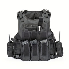 Camouflage Combat Training Vest - Adjustable Outdoor Tactical Vest Kit