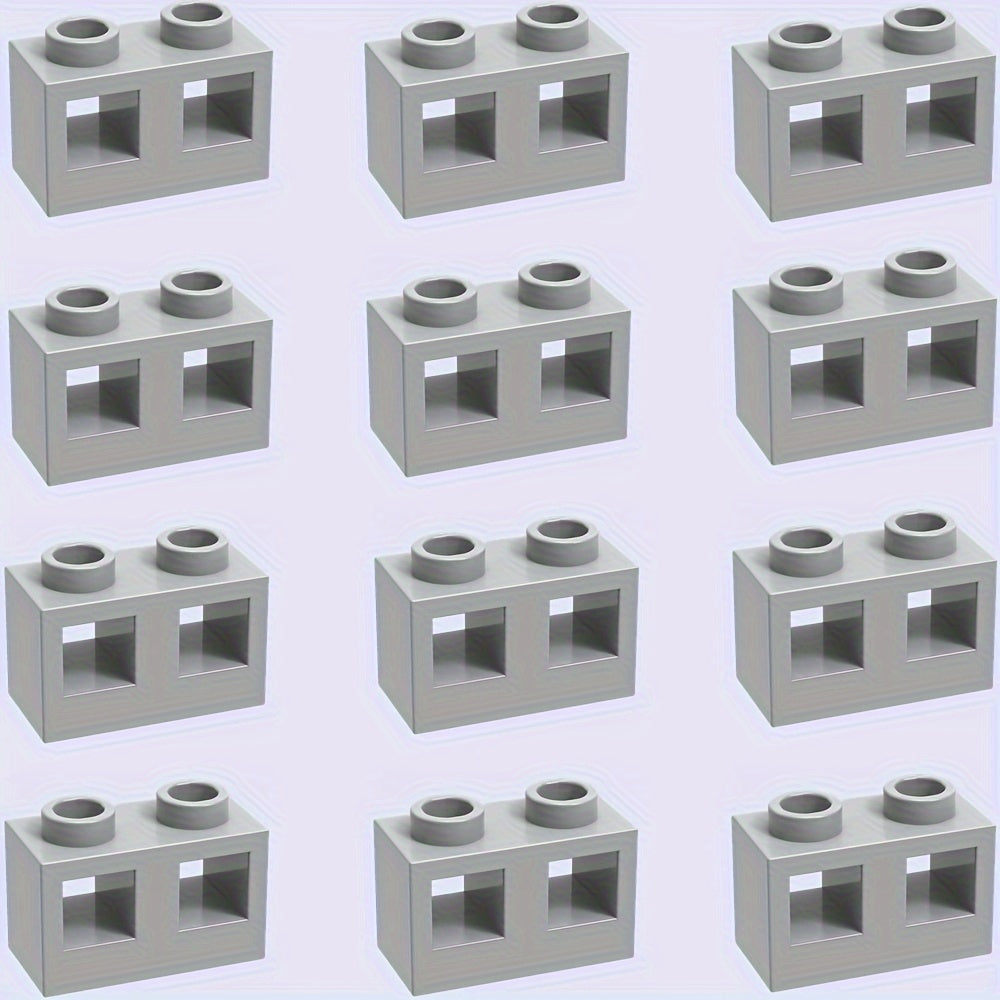 12pcs Building Blocks Set 1x2 High Wall Bricks with Dual Studs