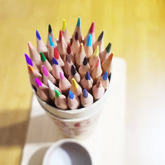24 Colors Wooden Pencil Set Triangle Lead Stationery Art Supplies