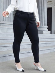 Button Fly Slim Fit High Stretch Jeans
