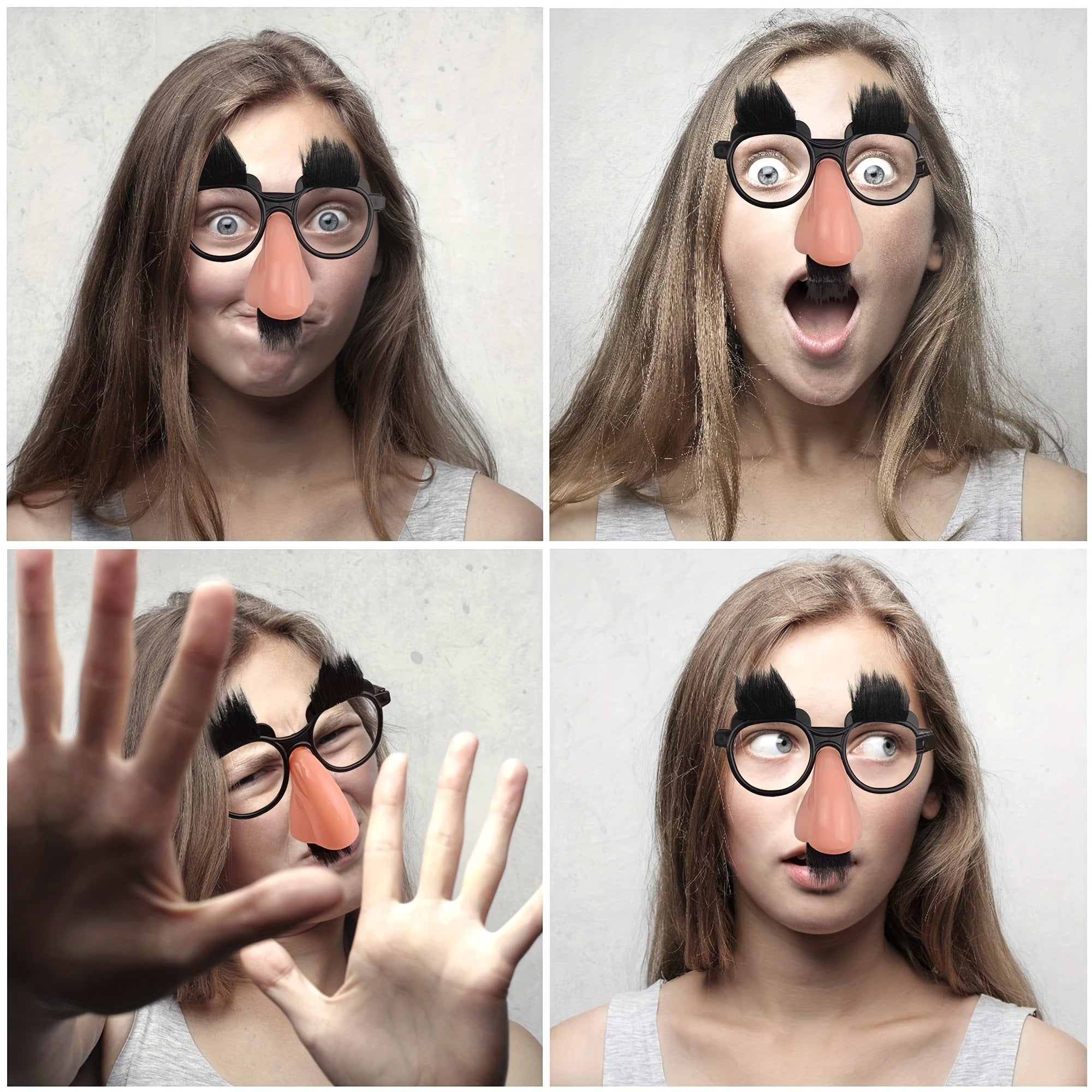 6pcs Mustache Glasses Set Spoof Ball Decorations Clown Cosplay Prop Gift