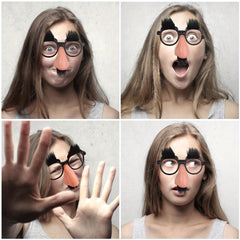 6pcs Mustache Glasses Set Spoof Ball Decorations Clown Cosplay Prop Gift