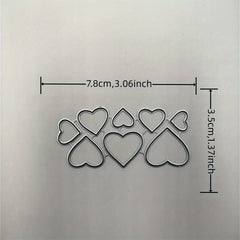 Love Heart Cutting Mold DIY Album Paper Card Scrapbook Decor Craft