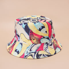 Colorful Cyberpunk Eye Print Bucket Hat for Women
