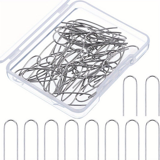 60pcs High Temp Wire Jump Ring U Hook Pendant Ceramic Trim Glass Fuse w/ Storage