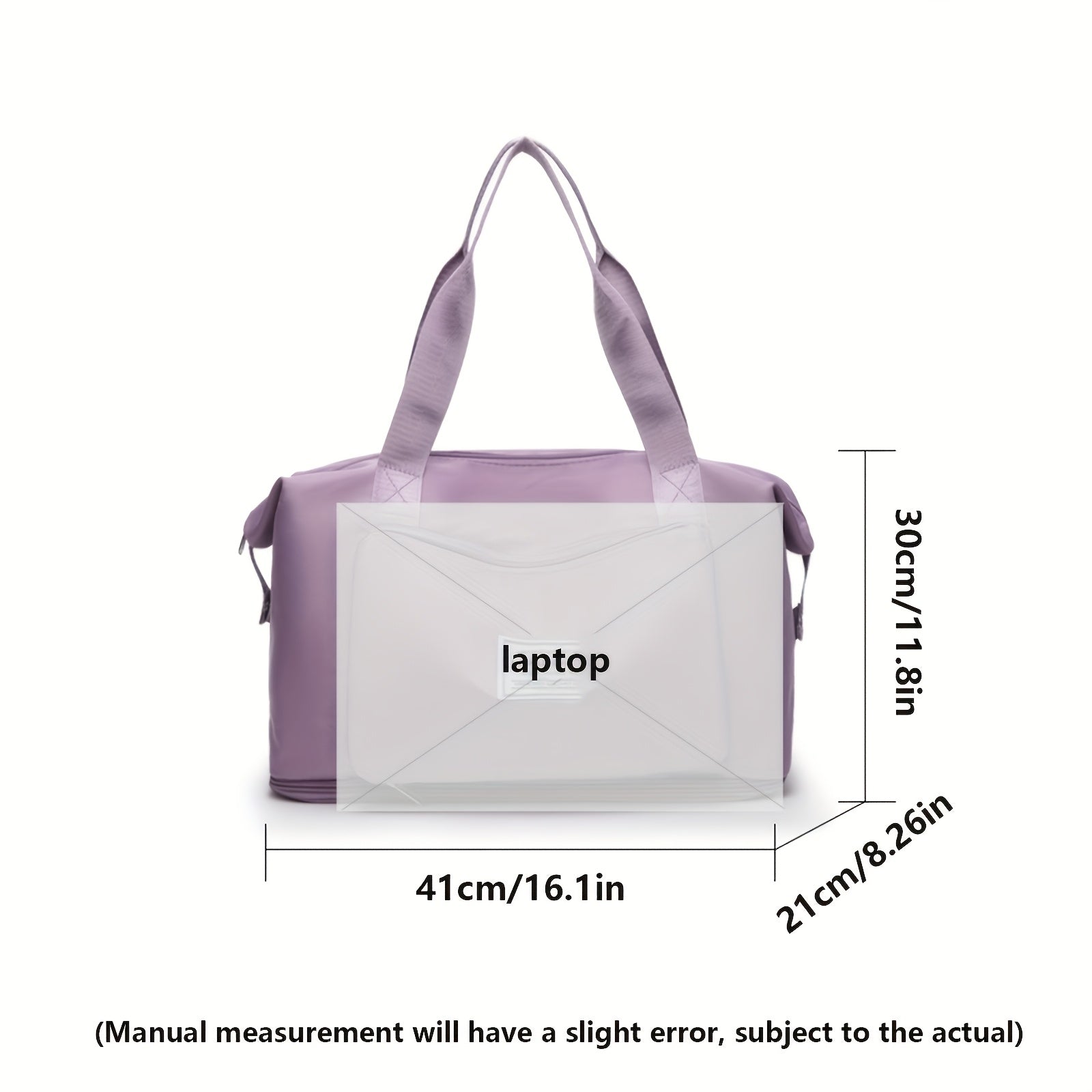Purple Mommy Tote Bag Durable Travel Organizer for Diapers & Bottles