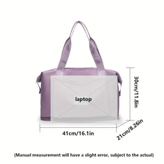 Purple Mommy Tote Bag Durable Travel Organizer for Diapers & Bottles