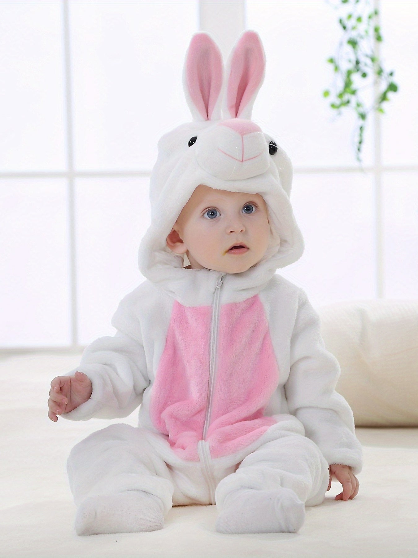 Baby Cow Pyjamas Rompers Soft Warm Winter Jumpsuit For Kids