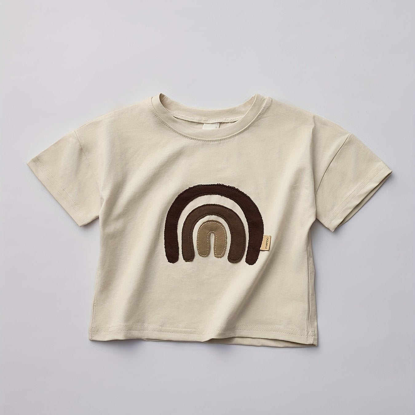 Toddler Rainbow Print T shirt Loose Casual Baby Boys & Girls Summer Tee Top