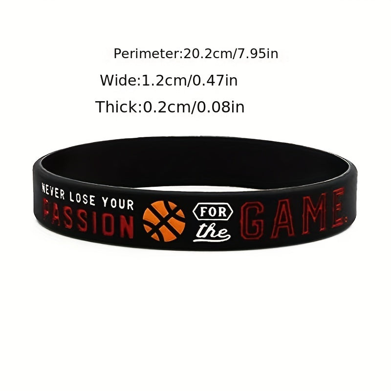 3pcs Victory Basketball Motivational Silicone Bracelets