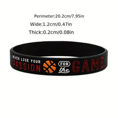 3pcs Victory Basketball Motivational Silicone Bracelets