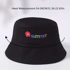 Summer Flower Print Bucket Hat Lightweight Casual Fisherman Cap