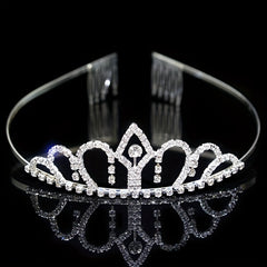 Rhinestone Queen Crown Tiara Headdress Bridal Wedding