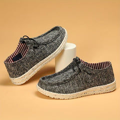 Women's Flag Print Loafers Lace Up Outdoor Shoes Lightweight Walking Shoes