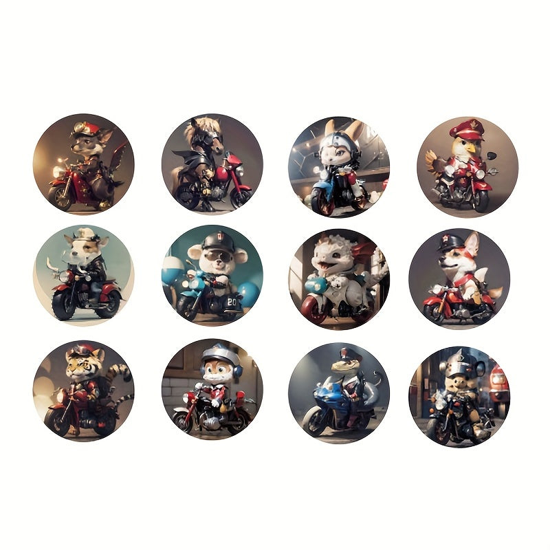 500pcs Animal Cow Cartoon Motorcycle Stickers for Teacher Rewards and Sealing
