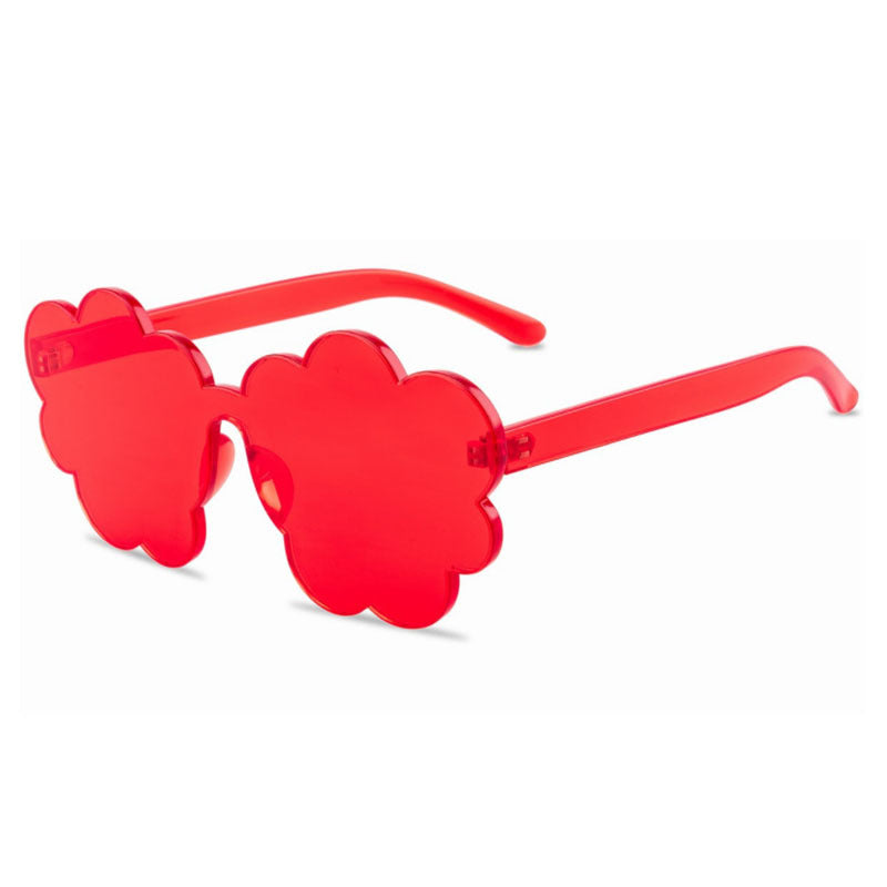 Thick Sliced Candy Love Sunglasses Flower Frameless