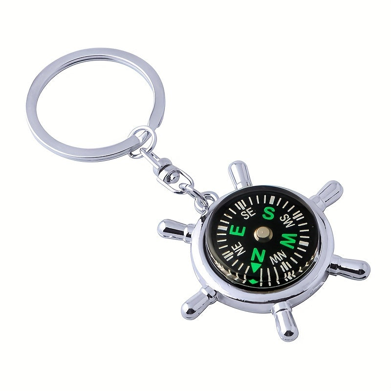 Portable Compass Keychain Car Key Ring Birthday Gift