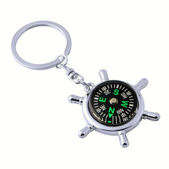 Portable Compass Keychain Car Key Ring Birthday Gift