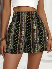Floral Print High Waist Boho Shorts for Summer