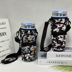 Colorful Insulated Sleeve for 40oz Cup w/ Pocket - Pattern Printed Holder