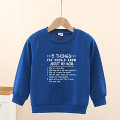Casual Graphic Letter Print Sweatshirt For Boys