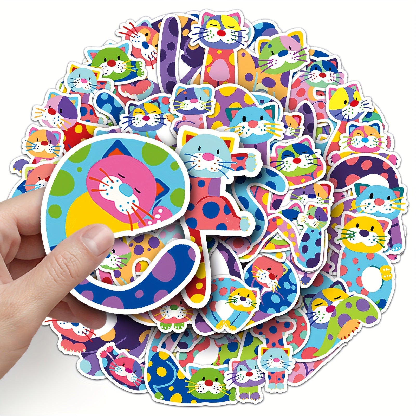 52pcs Cat Series Stickers for Guitar Skateboard Laptop Car
