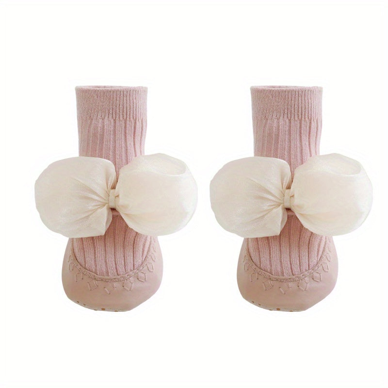 Baby Girls Kids Floor Shoes Socks Bowknot Princess Socks