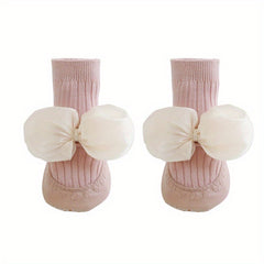 Baby Girls Kids Floor Shoes Socks Bowknot Princess Socks