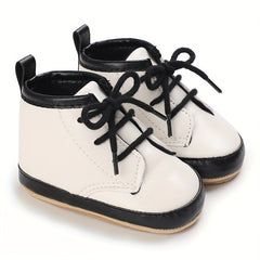 Baby Boys Lace Up Walking Shoes Lightweight High Top Sneakers