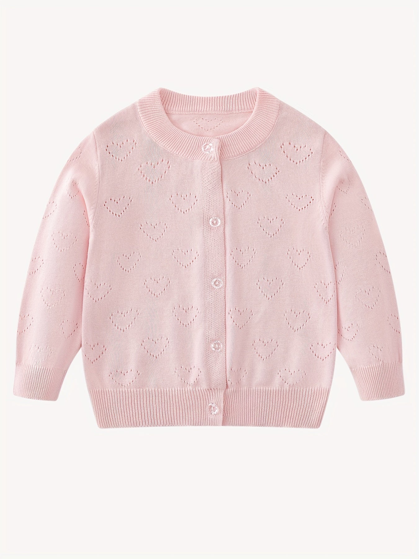 Girls Jacquard Button Down Knit Cardigan Top For Summer Night