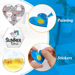 50 Acrylic Keychain Blanks Variety Shapes DIY Crafts Projects