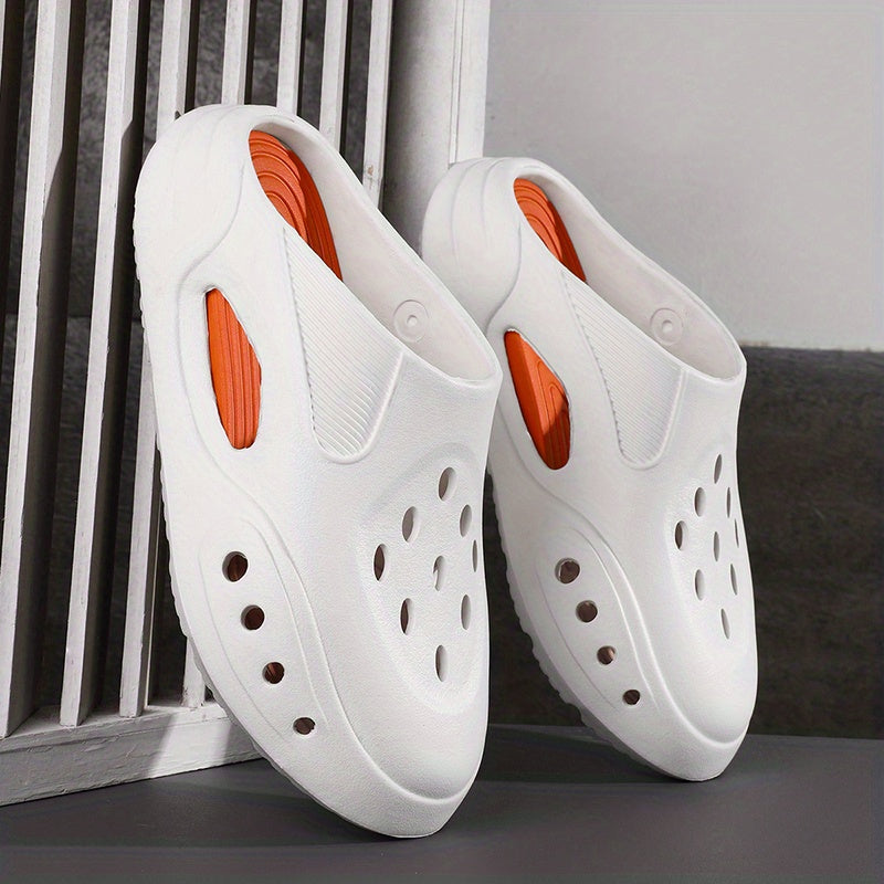 Men's Platform Slides Closed Toe Slippers