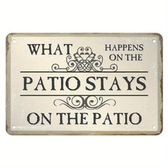 Funny Metal Tin Sign Patio Porch Signs Patio Decor Outdoor Bar Wall Decor