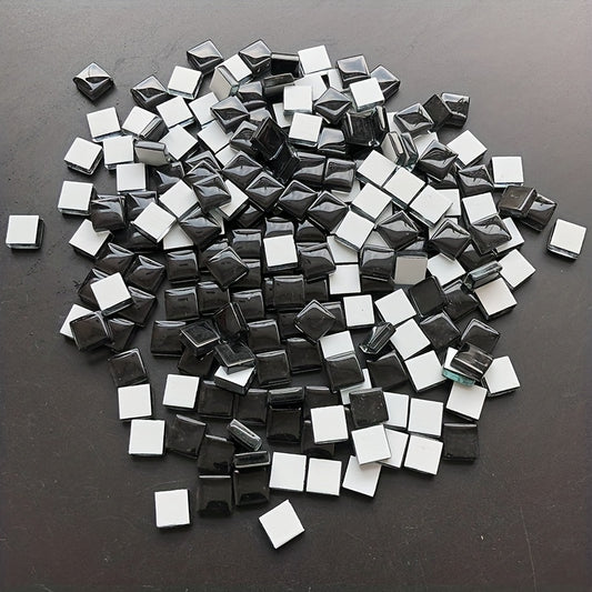 105pcs 1.0cm Colorful Glass Mosaic Tiles for DIY Crafts
