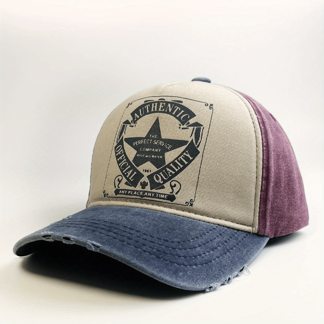 Unisex Adjustable Baseball Cap With Pentagram Embroidery