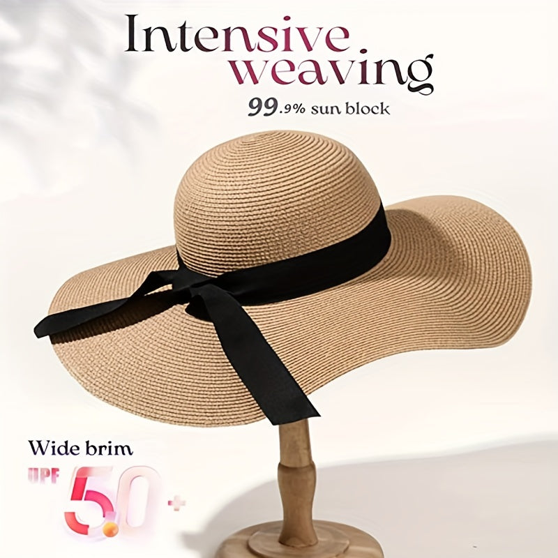 UPF 50 Straw Sun Hat for Women UV Protection